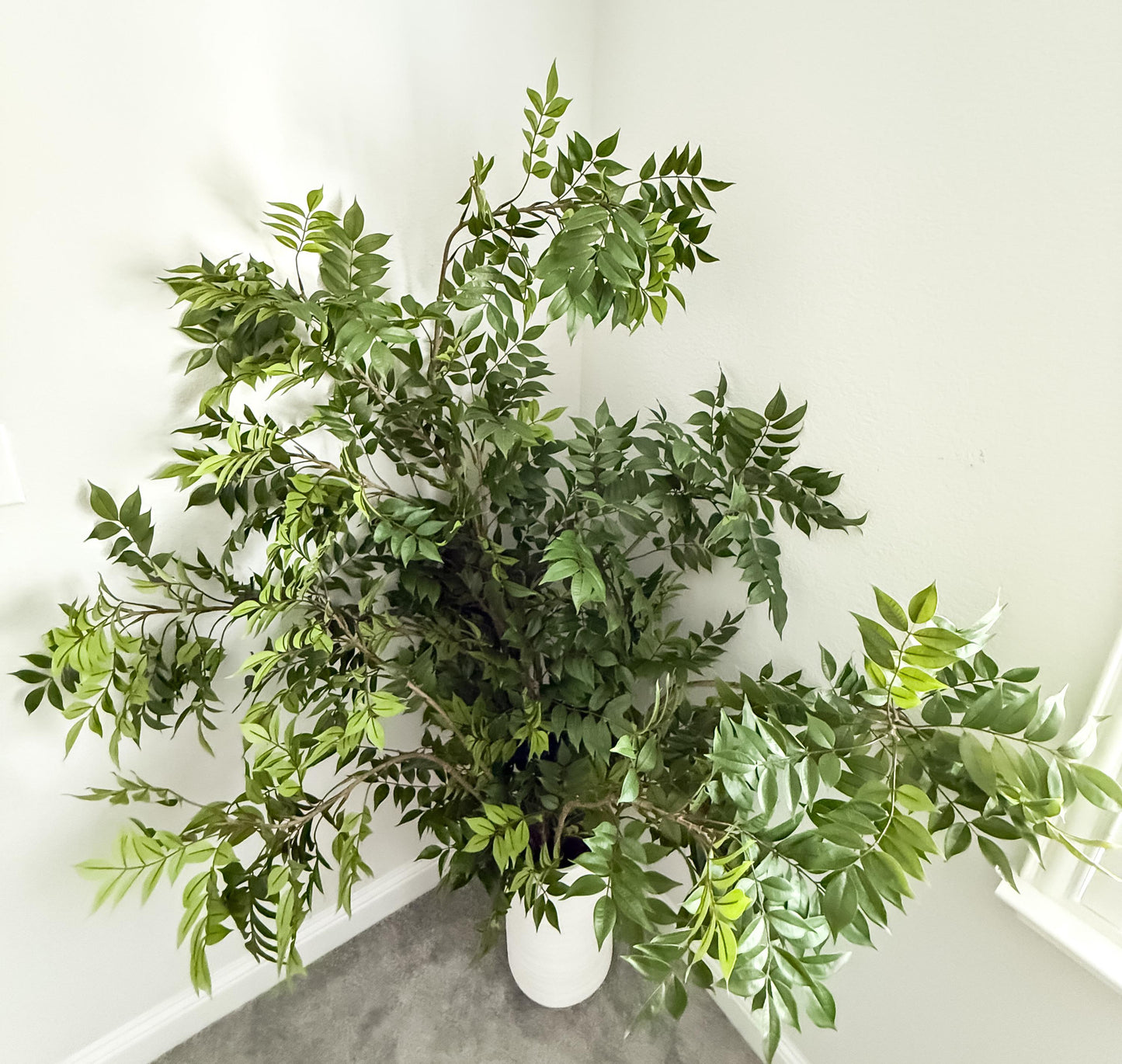 5.4ft Large size Artificial Tree Greenery Branch in Green, Faux Spring Foliage, DIY Centerpiece | Florals | Wedding | Home Decorations