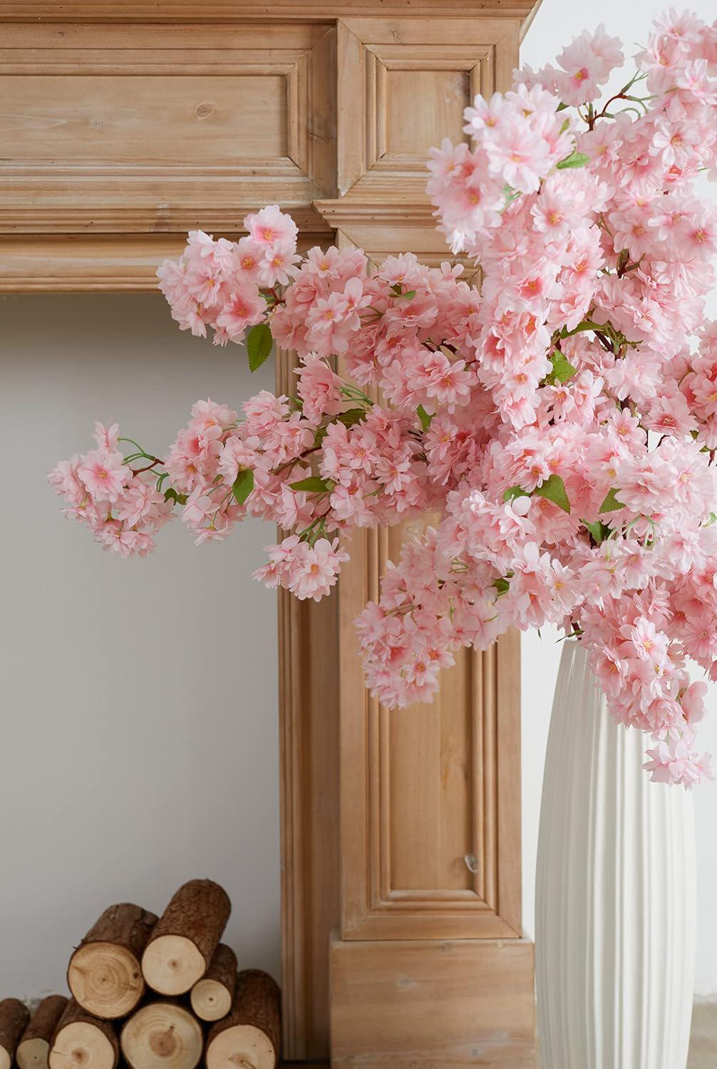 39" Artificial Cherry Blossom Branch in Blush Pink, Faux Spring Flowers, DIY Centerpiece | Florals |Wedding| Home Decorations |Gifts For Her