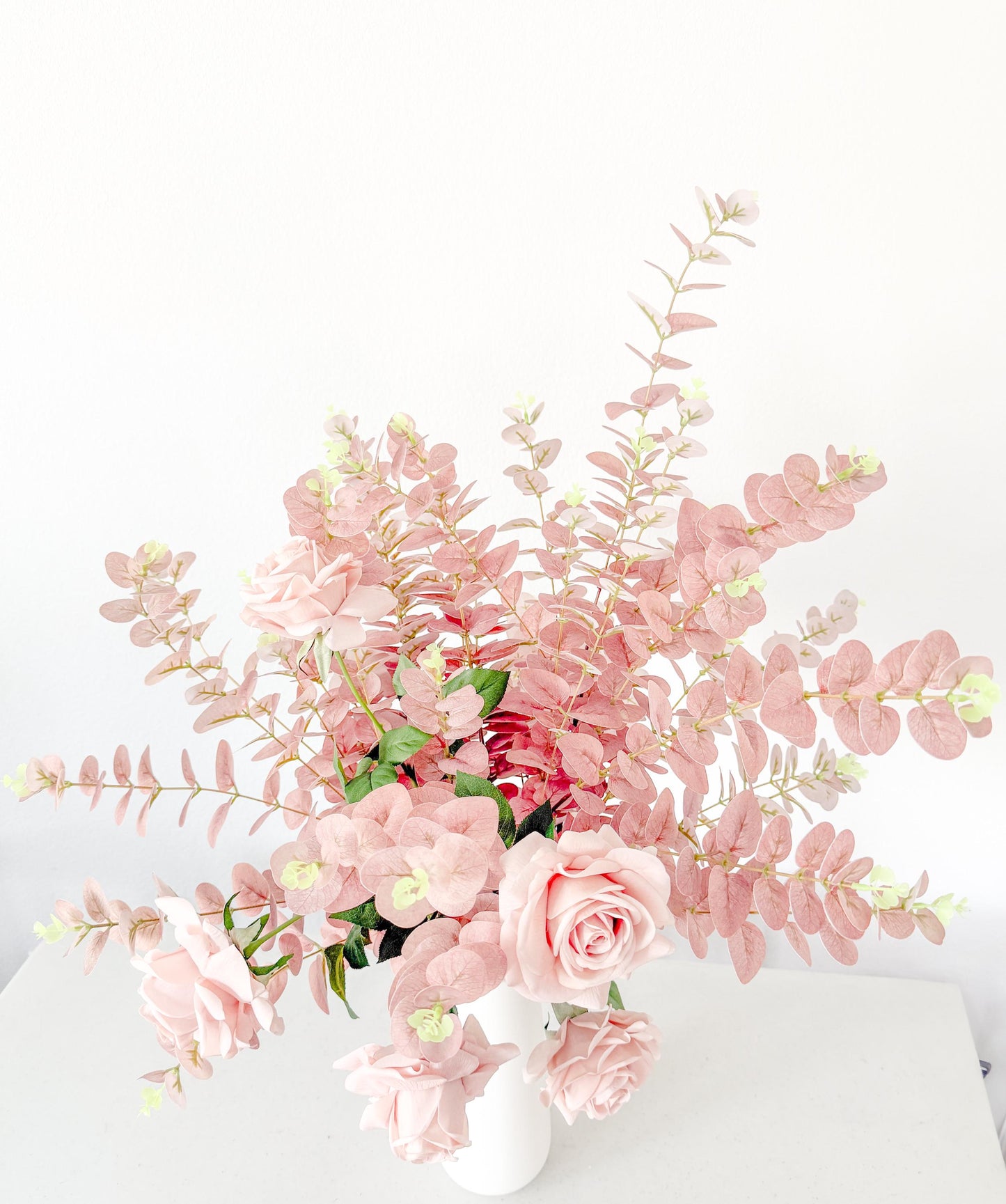 31” Real Touch Eucalyptus in Dusty Mauve, Faux Fall Greenery, DIY Centerpiece |Florals |Wedding| Home Decorations |Gifts For Her