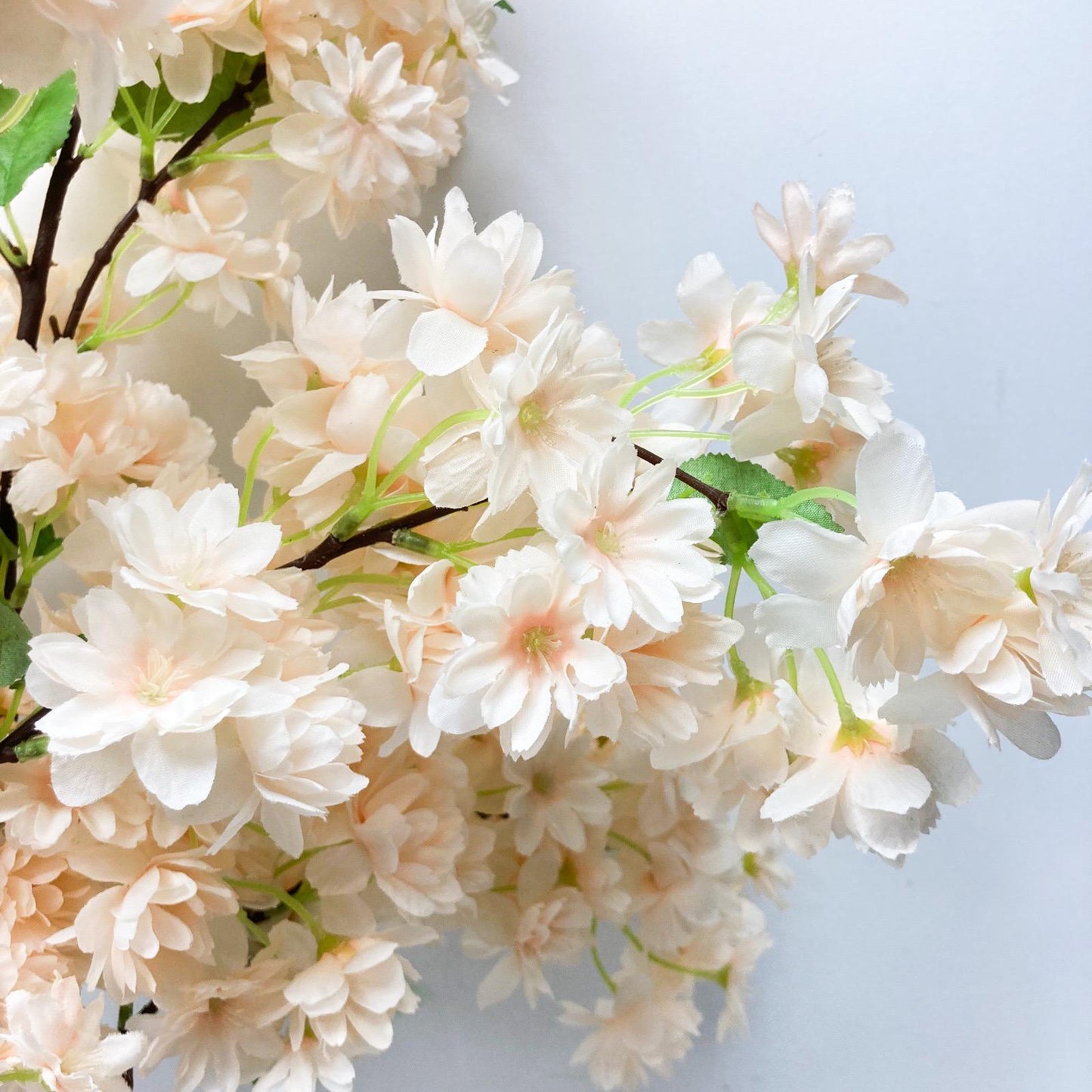 39" Artificial Cherry Blossom Branch in Beige Ivory, Faux Spring Flowers, DIY Centerpiece |Florals |Wedding|Home Decorations |Gifts For Her