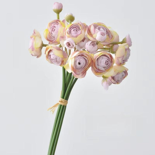 10" Artificial Ranunculus bundle in Lavender, Faux Spring Flowers, DIY Centerpiece |Florals |Wedding| Home Decorations |Gifts For Her