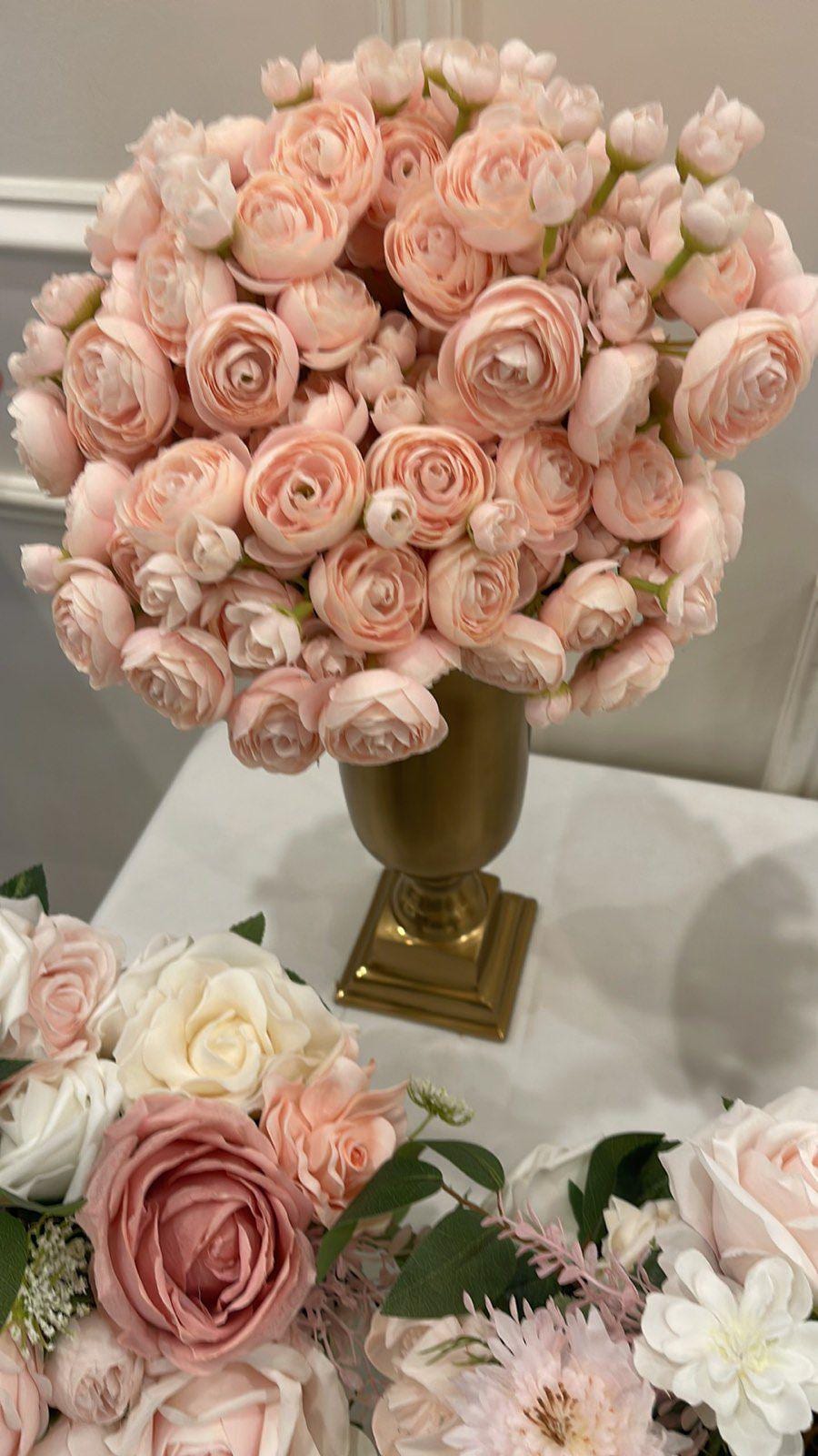 10" Artificial Ranunculus bundle in White, Faux Spring Flowers, DIY Centerpiece |Florals |Wedding| Home Decorations |Gifts For Her