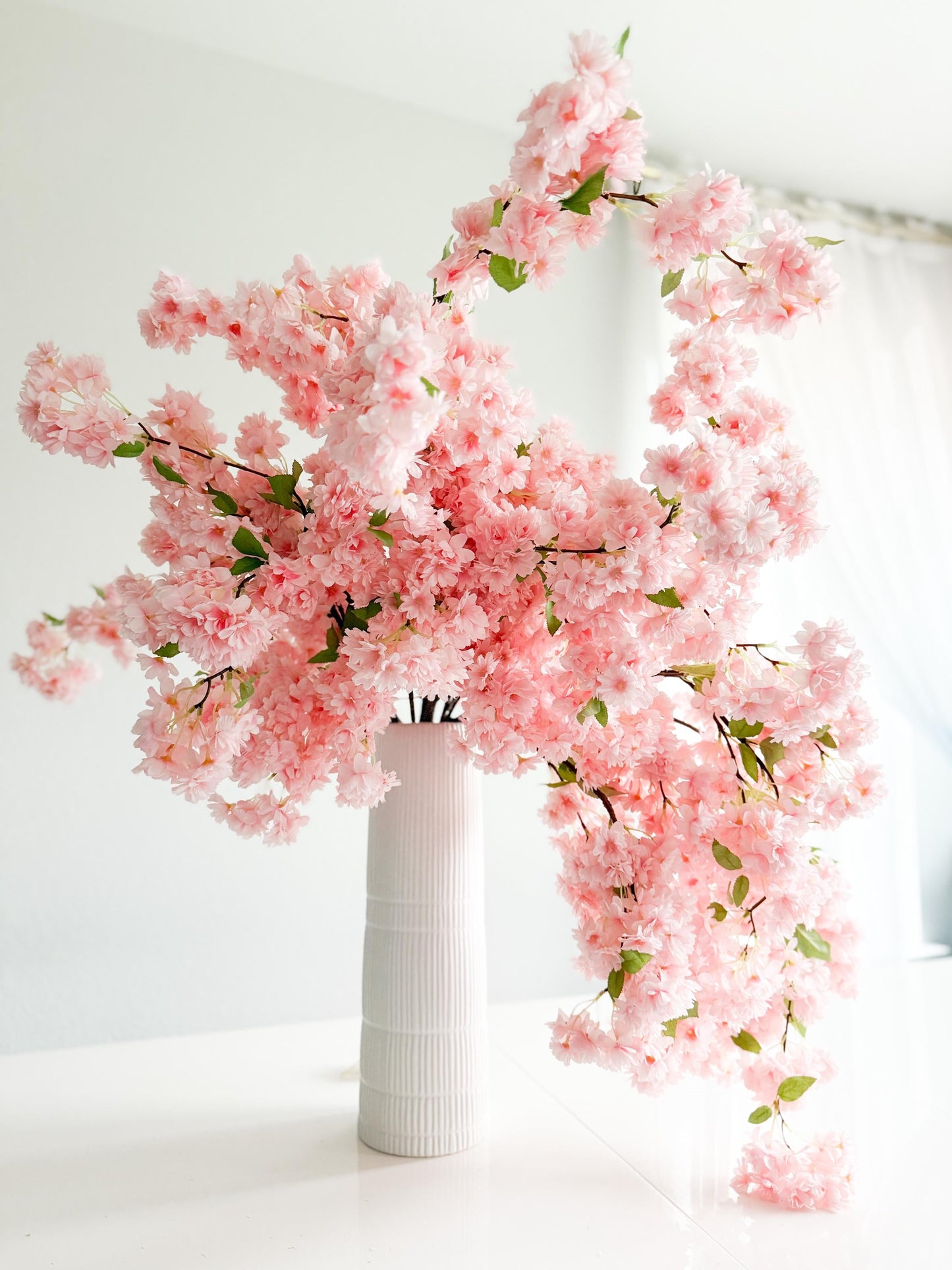 39" Artificial Cherry Blossom Branch in Blush Pink, Faux Spring Flowers, DIY Centerpiece | Florals |Wedding| Home Decorations |Gifts For Her