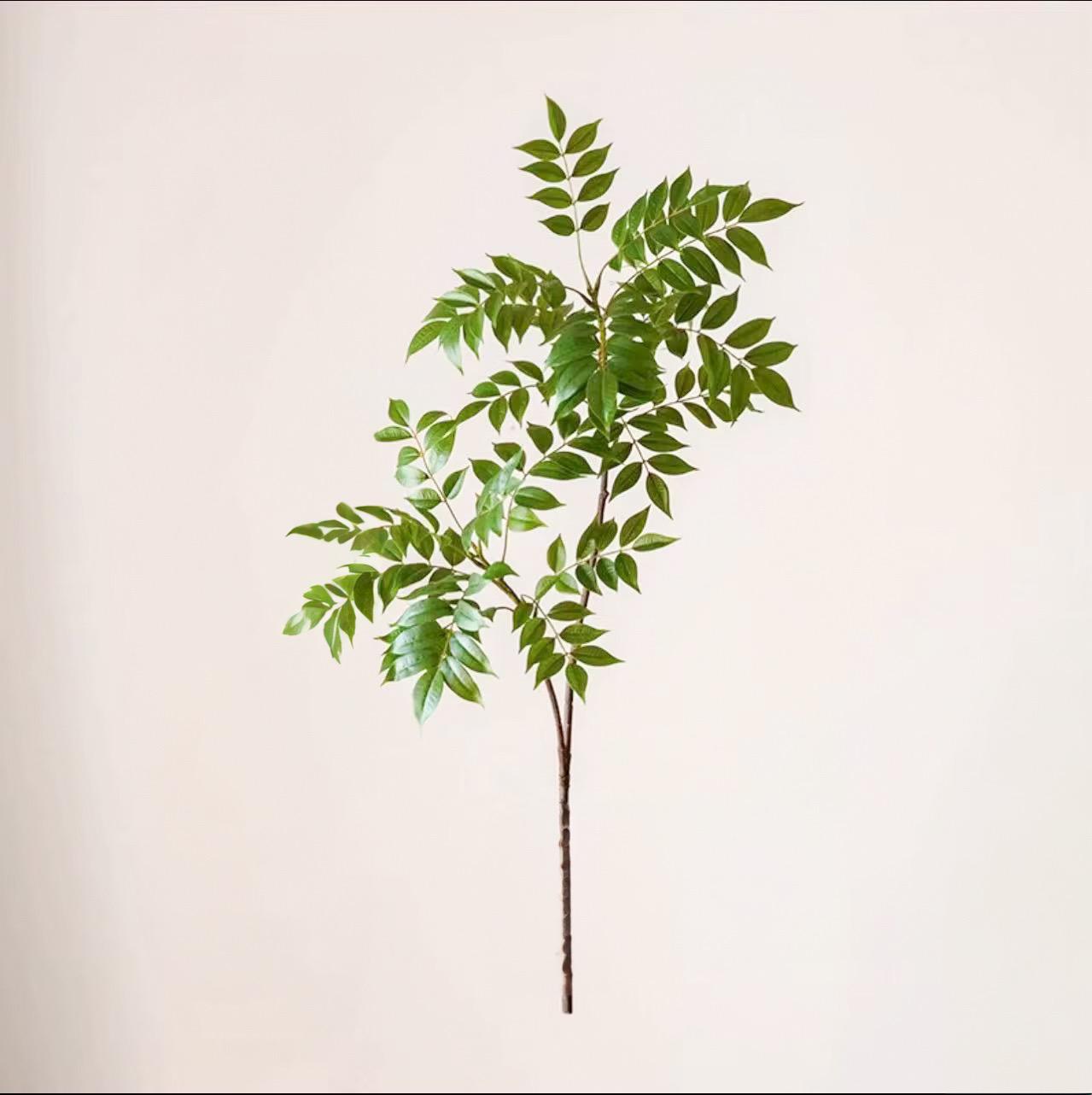 43” Artificial Tree Greenery Branch in Green, Faux Spring Foliage, DIY Centerpiece | Florals | Wedding | Home Design