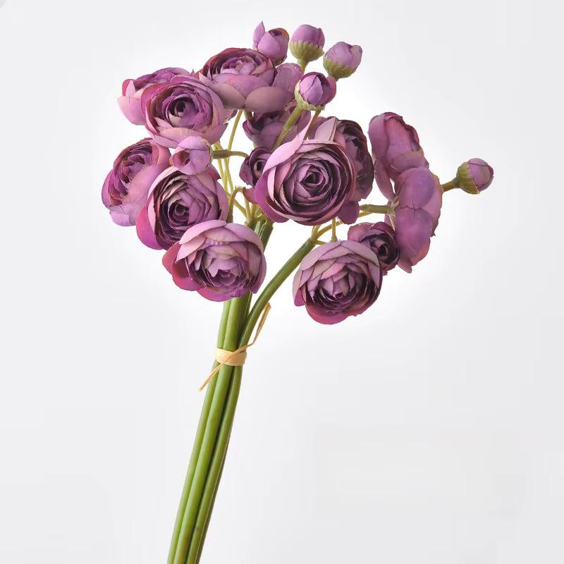 10" Artificial Ranunculus bundle in Blush Pink, Faux Spring Flowers, DIY Centerpiece |Florals |Wedding| Home Decorations |Gifts For Her