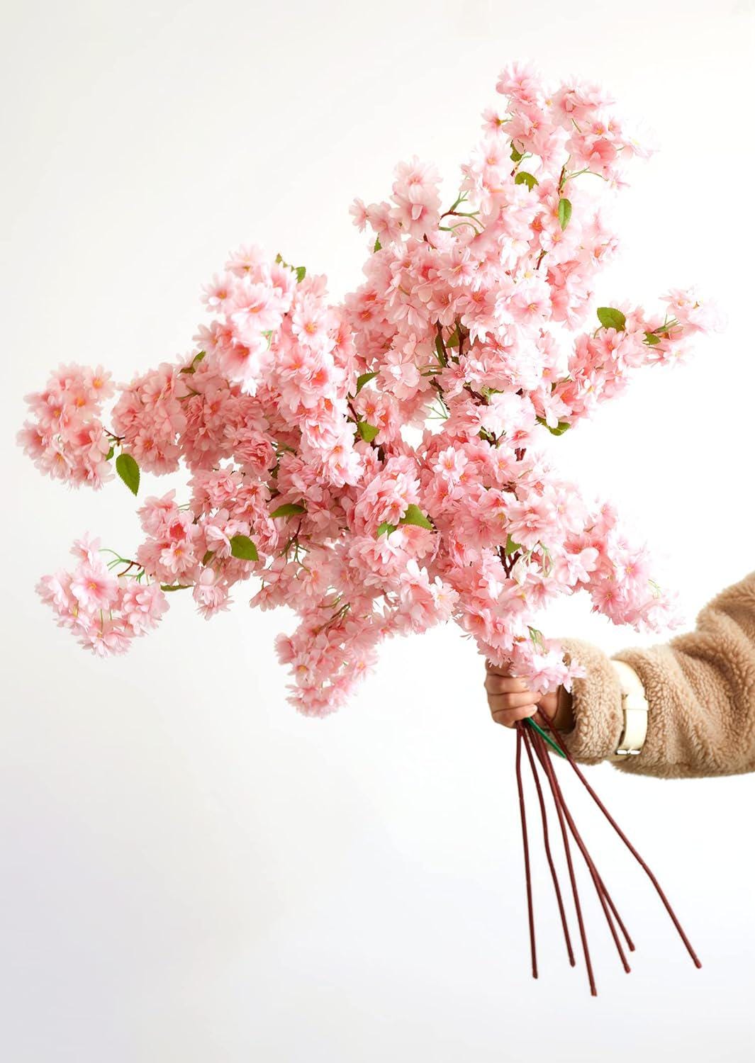 39" Artificial Cherry Blossom Branch in Blush Pink, Faux Spring Flowers, DIY Centerpiece | Florals |Wedding| Home Decorations |Gifts For Her