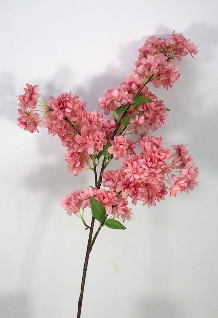 39" Artificial Cherry Blossom Branch in Coral, Faux Spring Flowers, DIY Centerpiece |Florals |Wedding|Home Decorations |Gifts For Her