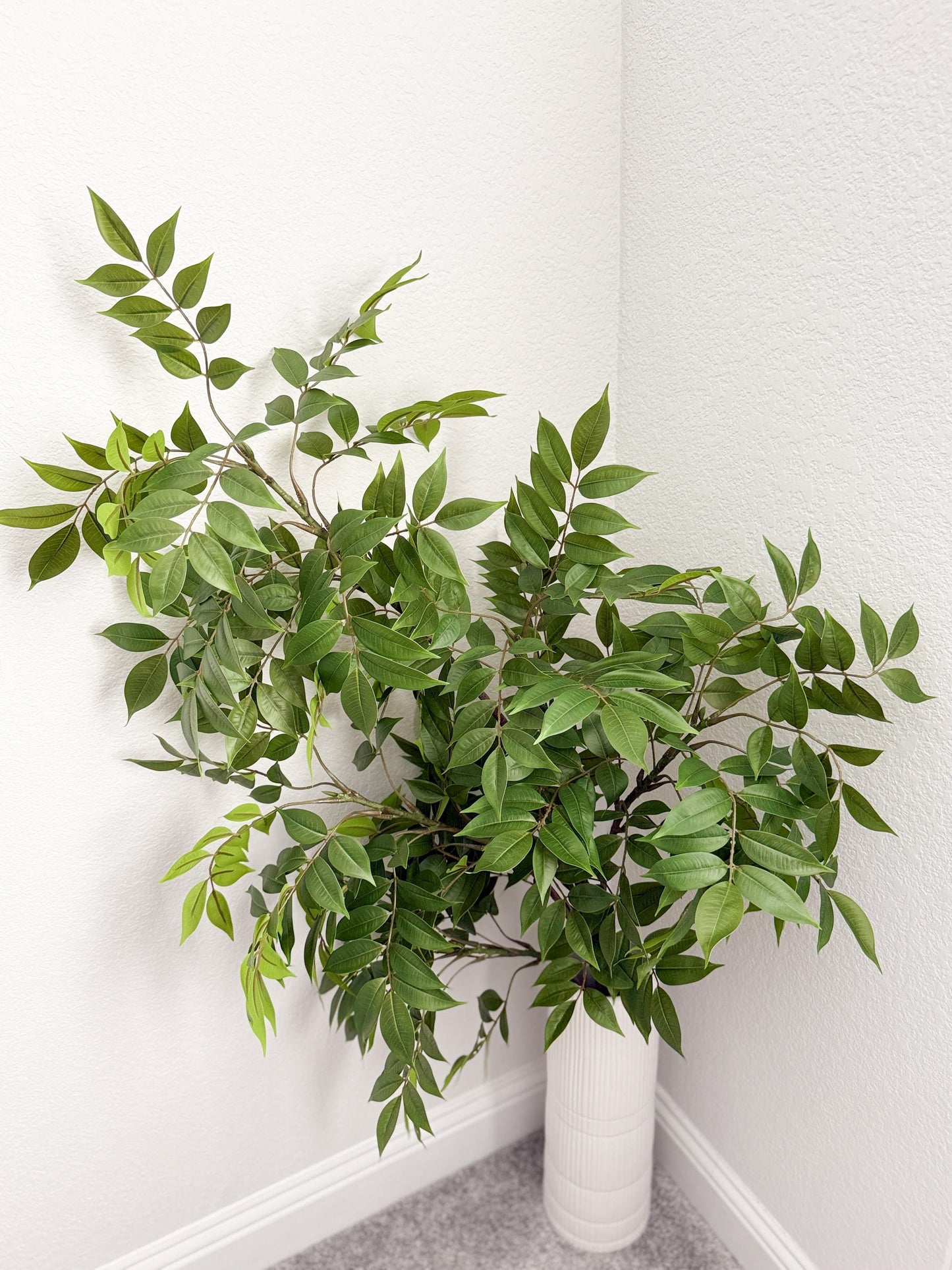 43” Artificial Tree Greenery Branch in Green, Faux Spring Foliage, DIY Centerpiece | Florals | Wedding | Home Design