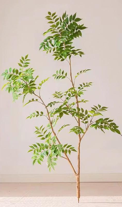5.4ft Large size Artificial Tree Greenery Branch in Green, Faux Spring Foliage, DIY Centerpiece | Florals | Wedding | Home Decorations