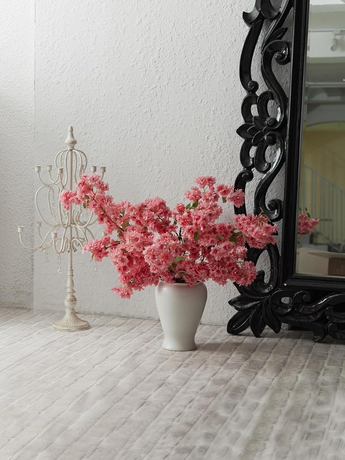 39" Artificial Cherry Blossom Branch in Coral, Faux Spring Flowers, DIY Centerpiece |Florals |Wedding|Home Decorations |Gifts For Her