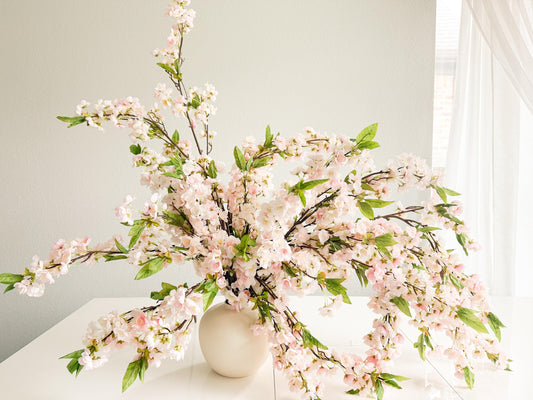 39" Artificial Cherry Blossom branch in Light Pink, Faux Spring Flowers, DIY Centerpiece |Florals |Wedding| Home Decor| Gifts For Her