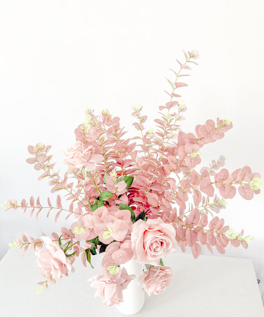 31” Real Touch Eucalyptus in Dusty Mauve, Faux Fall Greenery, DIY Centerpiece |Florals |Wedding| Home Decorations |Gifts For Her