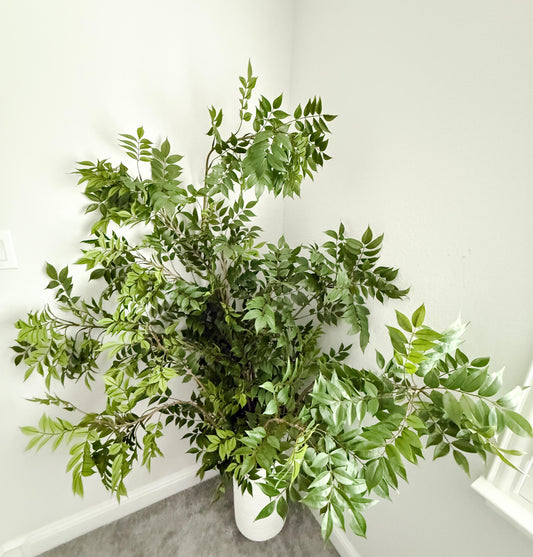 5.4ft Large size Artificial Tree Greenery Branch in Green, Faux Spring Foliage, DIY Centerpiece | Florals | Wedding | Home Decorations