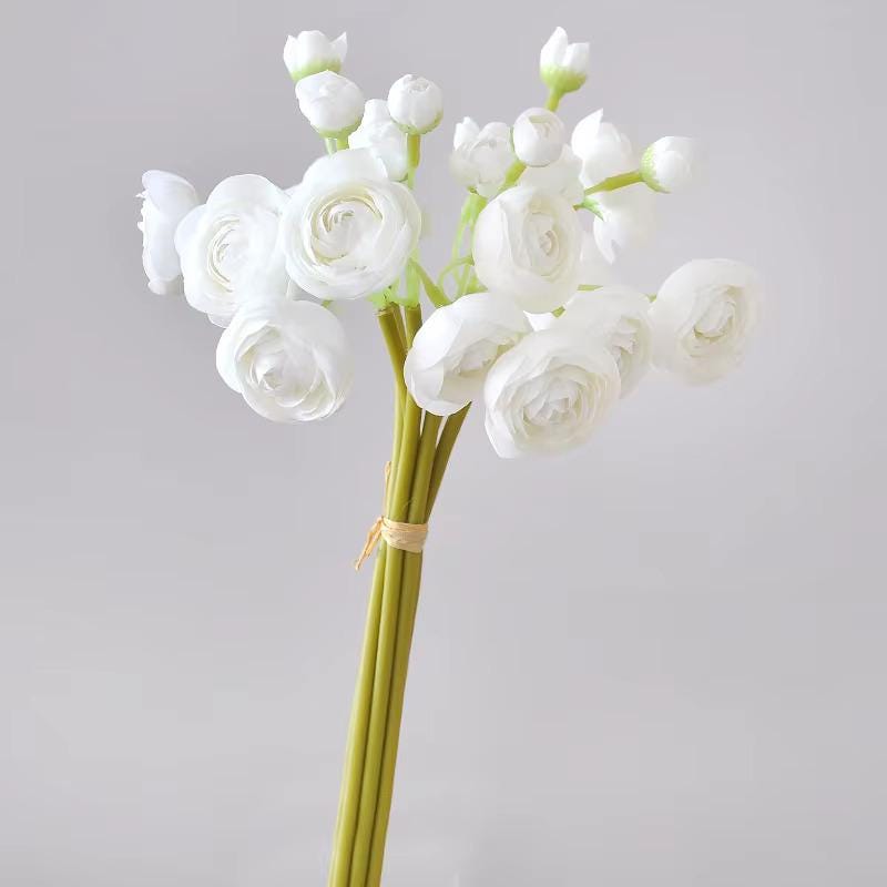 10" Artificial Ranunculus bundle in Blush Pink, Faux Spring Flowers, DIY Centerpiece |Florals |Wedding| Home Decorations |Gifts For Her