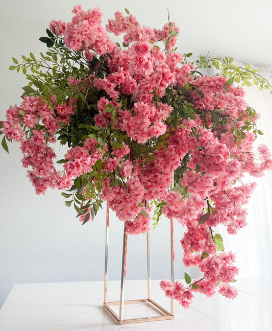 39" Artificial Cherry Blossom Branch in Coral, Faux Spring Flowers, DIY Centerpiece |Florals |Wedding|Home Decorations |Gifts For Her